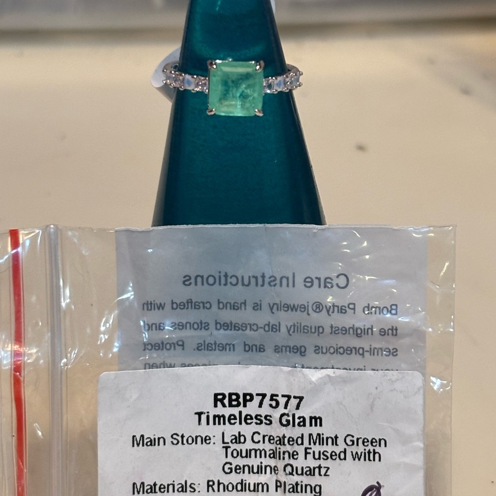 Mint Green Tourmaline Ring